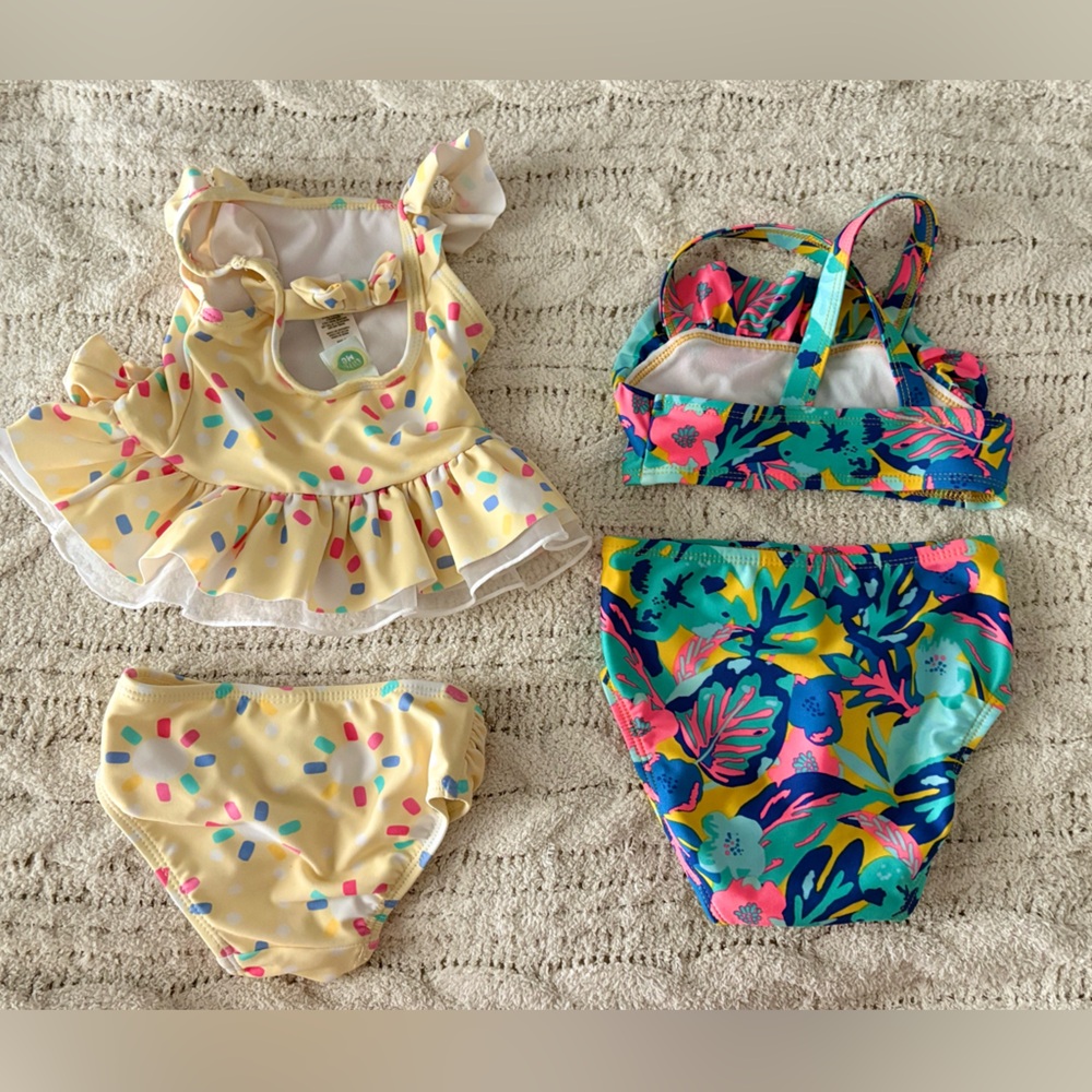 Baby girls swimsuit set 6-9m months and 12 months